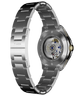 TW6A07200 Timex Atelier GMT Première M1a, 38 mm, fabricado en Suiza, automático, brazalete de acero inoxidable, imagen del fondo de la caja con accesorio