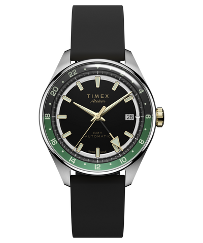 TW6A07300 Timex Atelier GMT Première M1a, 38 mm, fabricación suiza, automático, correa de caucho sintético NBR. Imagen principal