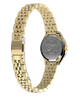 TW6A07400 Reloj Peanuts x Timex Legacy Mini Heart Hug de 25 mm con brazalete de acero inoxidable. Imagen del fondo de la caja con accesorio.