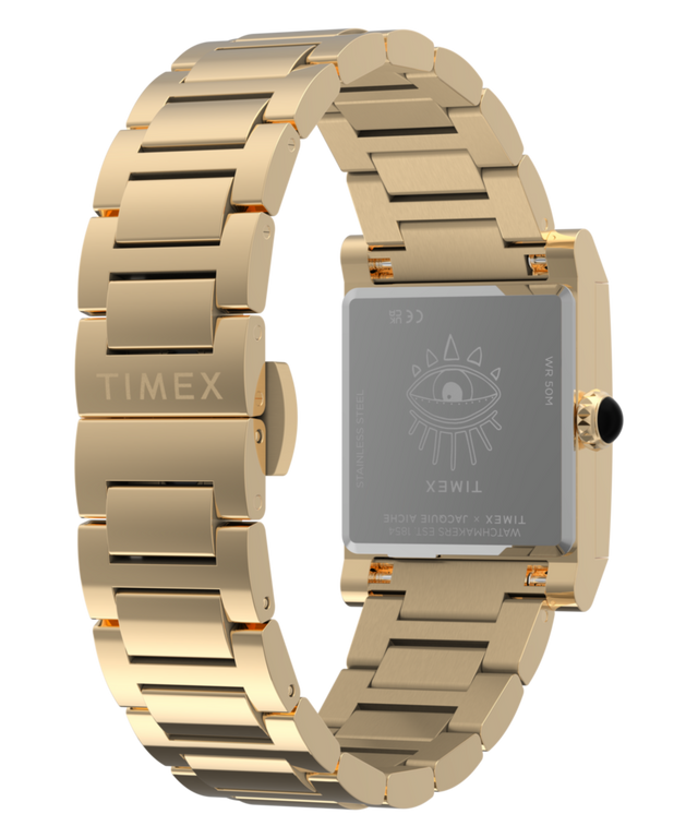 TW6A15200 Timex x Jacquie Aiche Éclat 24mm Stainless Steel Bracelet Watch Caseback with Attachment Image