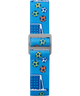 TW7C16500 TIMEX TIME MACHINES® Correa de reloj infantil de 29 mm de tejido elástico azul con motivos de fútbol — Imagen
