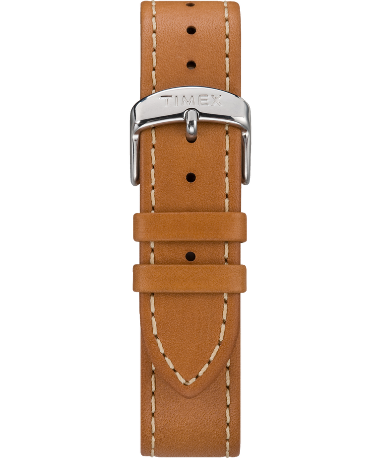 TW7C20500 Tan Two-Piece Stitched Leather Strap Strap Image