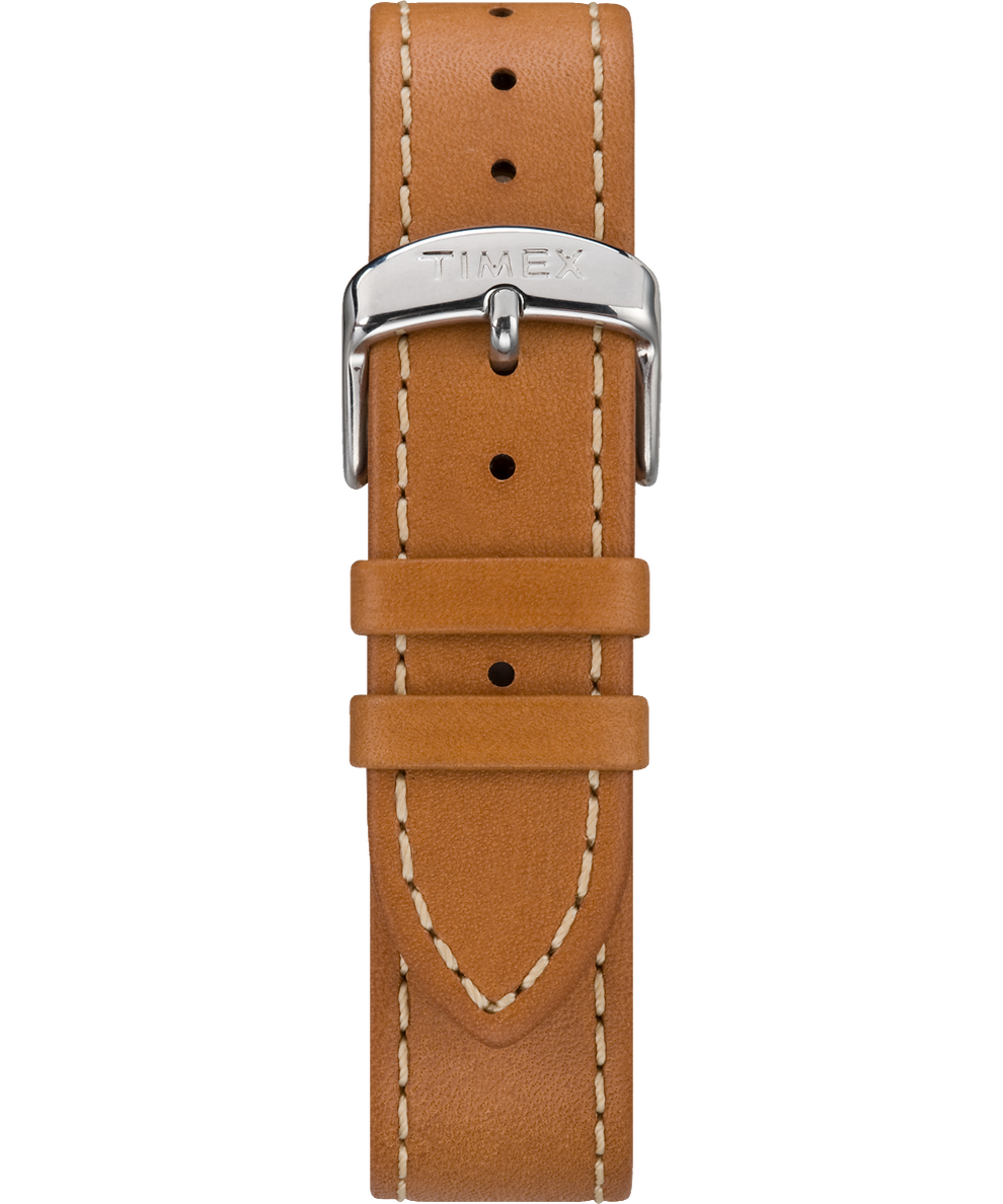 TW7C20500 Tan Two-Piece Stitched Leather Strap Strap Image