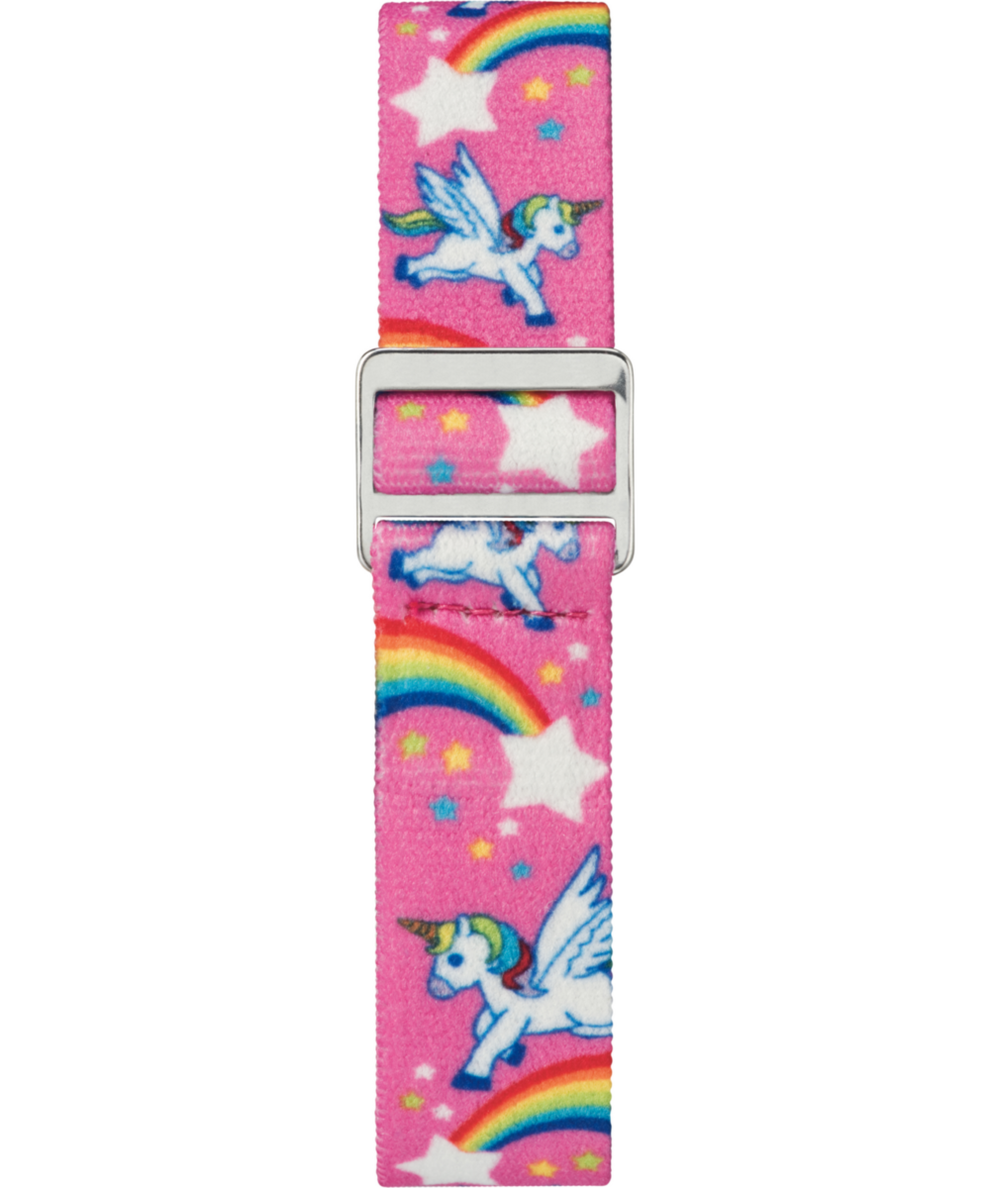 TW7C25500 TIMEX TIME MACHINES® 29mm Rainbow Unicorn Pink Elastic Fabric Kids Watch Strap Image