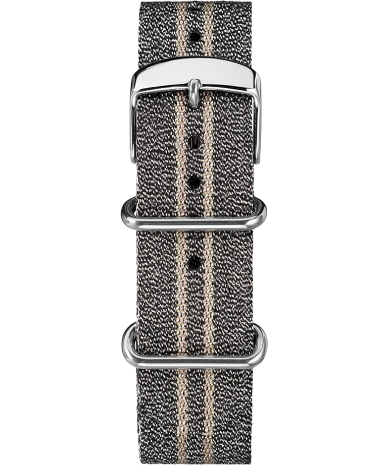 TW7C27500 20mm Metallic Stripe Woven Fabric Slip-Thru Strap Primary Image