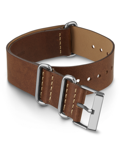 TW7C63000 20mm Leather Slip-Thru Double Layer Strap Primary Image