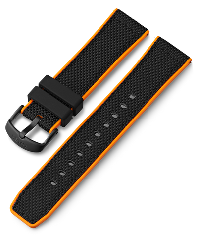 TW7C65100 22mm Quick Release Silicone Strap With Fabric Top and Leather Lining Primary Image