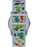 TW7C77300 TIMEX TIME MACHINES® Correa de reloj infantil de tejido elástico con motivos de dinosaurios, 29 mm. Imagen