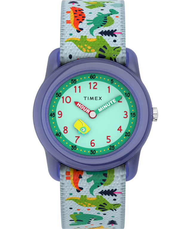 TW7C77300 TIMEX TIME MACHINES® Reloj infantil de 29 mm con tela elástica y motivos de dinosaurios. Imagen principal