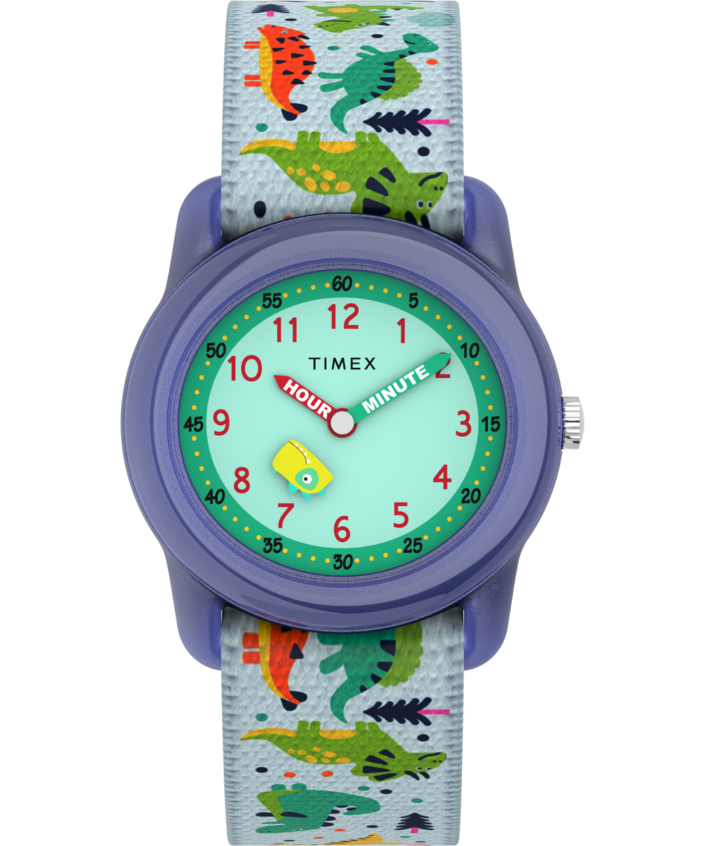 TW7C77300 TIMEX TIME MACHINES® Reloj infantil de 29 mm con tela elástica y motivos de dinosaurios. Imagen principal