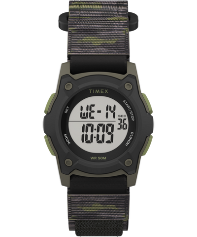 TW7C77500 TIMEX TIME MACHINES® 35mm Green/Brown Camo Fast Wrap® Kids Digital Watch Primary Image