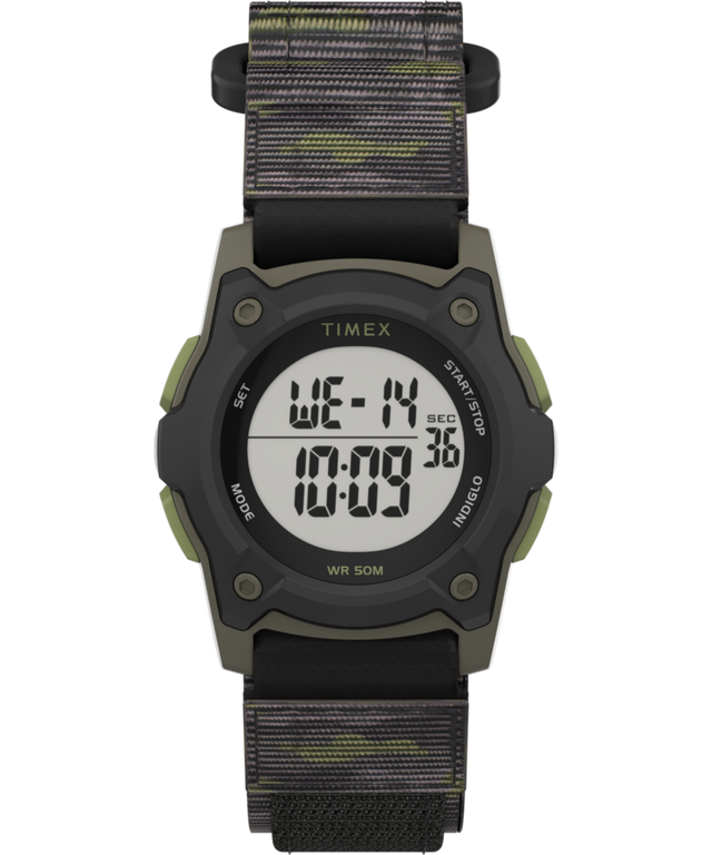 TW7C77500 TIMEX TIME MACHINES® 35mm Green/Brown Camo Fast Wrap® Kids Digital Watch Primary Image