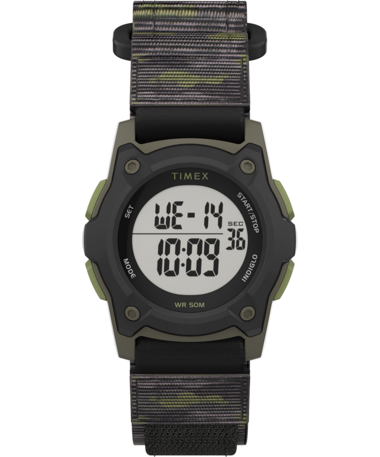 TW7C77500 TIMEX TIME MACHINES® 35mm Green/Brown Camo Fast Wrap® Kids Digital Watch Primary Image