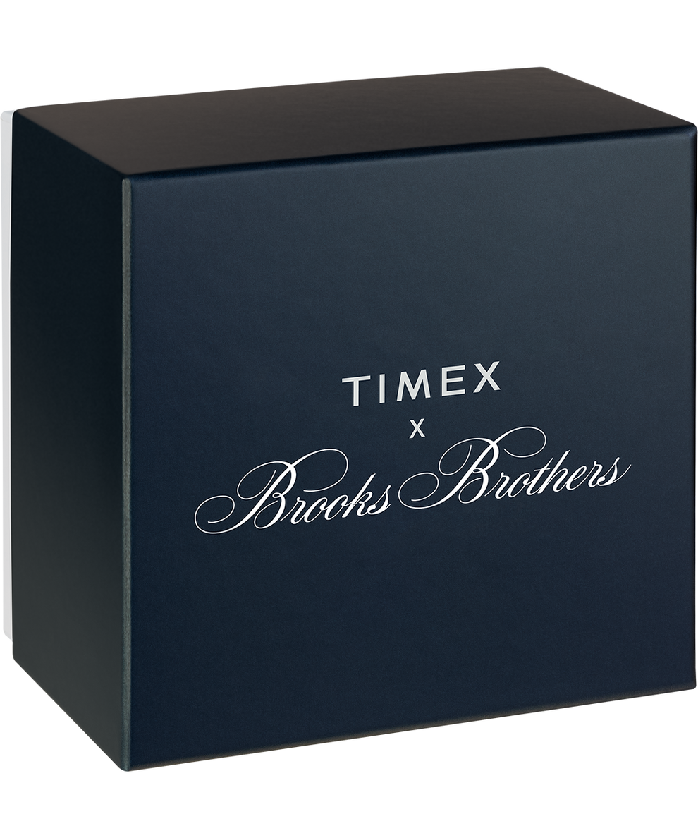 Timex x Brooks Brothers Marlin® Automatic 38mm Leather Strap and Fabric Strap Set