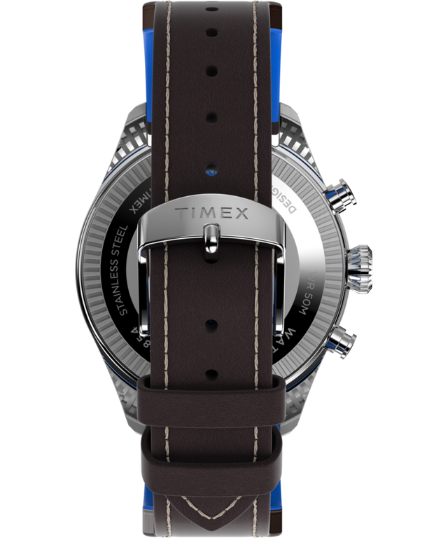 TWG030000 Pan Am x Timex Chronograph 42mm Leather Strap Watch Strap Image