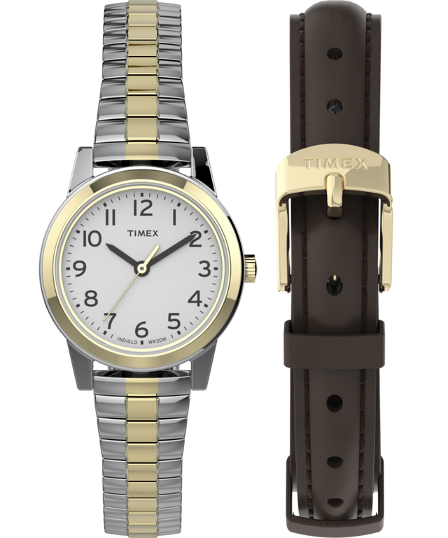 TWG062700 Essex Ave 25mm Stainless Steel Bracelet and Leather Strap Box Set Primary Image