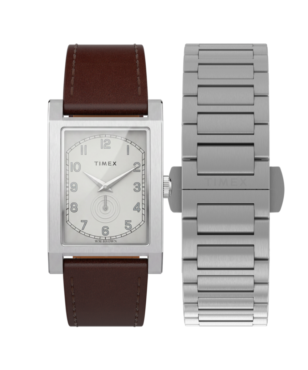 WM Brown × Timex Rectangle TWG069000 front view