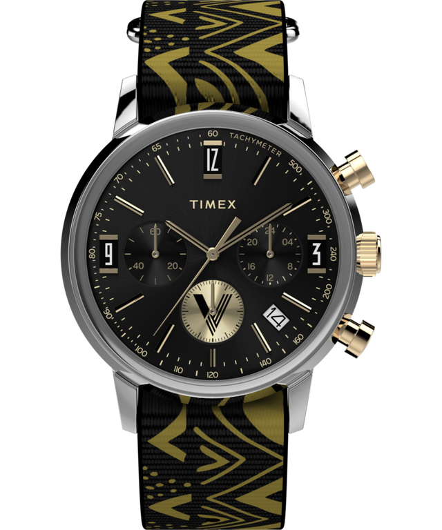 TWG069100 Vontélle x Timex Marlin: reloj cronógrafo de cuarzo de 40 mm con correa de tela, set de regalo. Imagen principal