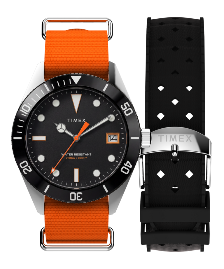 TWG069200 Bespoke Post x Timex Heritage 66 40mm Fabric Strap Watch Gift Set Primary Image