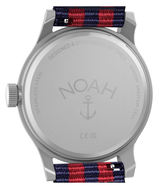 TWG069300 NOAH x Timex MK1 Anchor, 36 mm, correa de tela, set de regalo. Imagen del fondo de la caja.