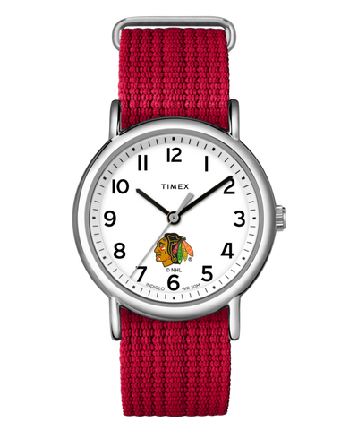 TWZHBLAM3 Mochila de fin de semana roja de los Chicago Blackhawks - Imagen principal