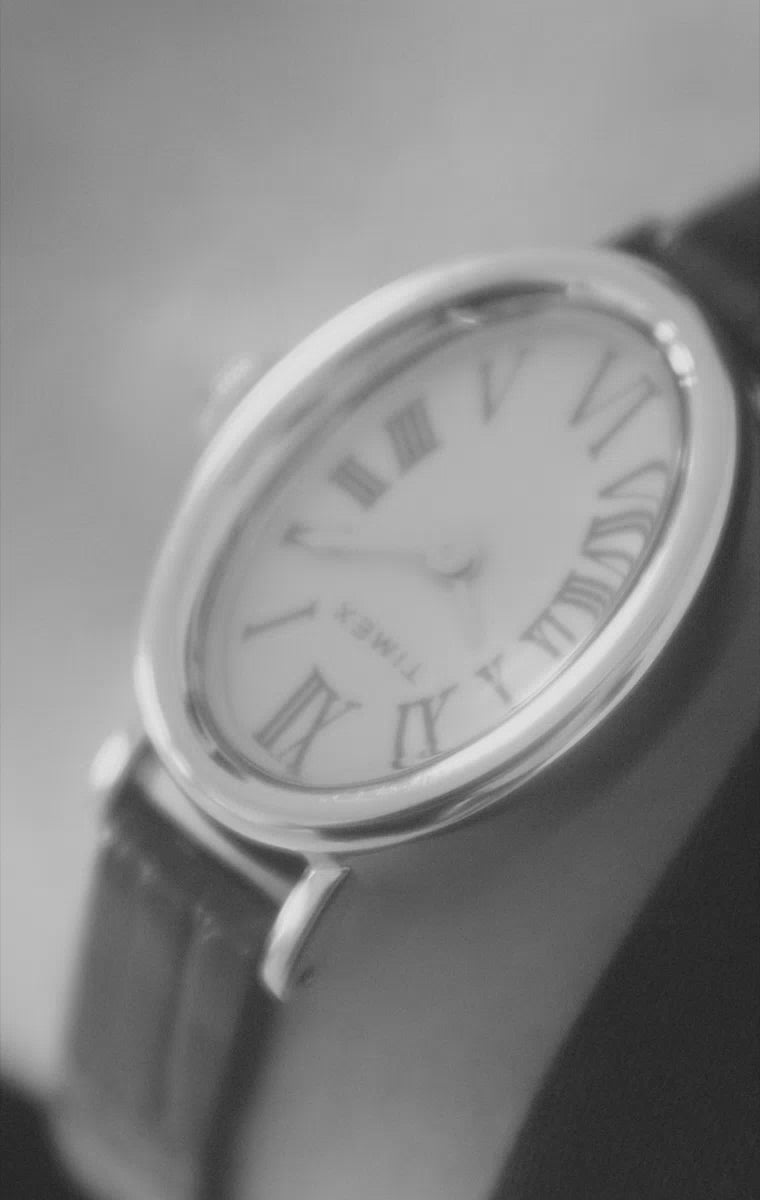 Cavatina Black Leather Strap Watch Mobile Video