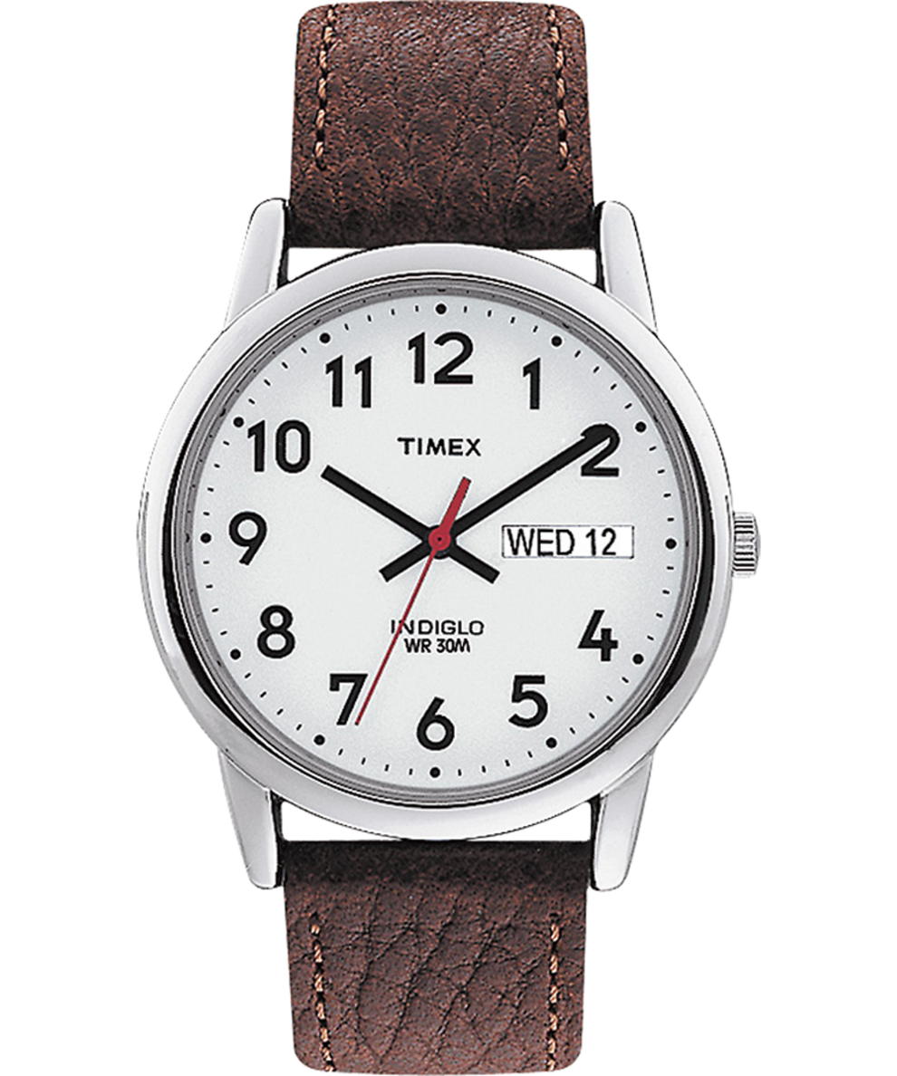 Easy Reader Day Date 35mm Leather Strap Watch