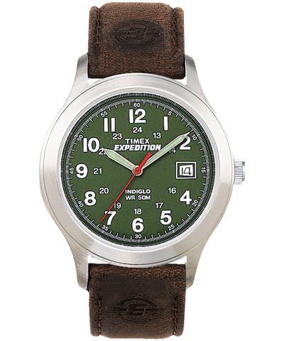 T400519J Expedition Metal Field 39mm Leather Strap Watch in Brown primary image