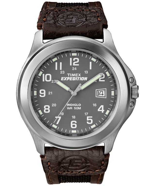 T400919J Expedition Metal Field 40mm Leather Strap Watch primary image