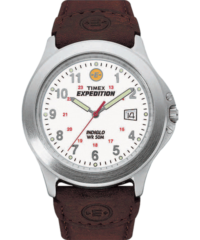 T443819J Expedition Metal Field 40mm Leather Strap Watch in Brown primary image