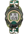T719129J TIMEX TIME MACHINES® 34mm Green Camo Elastic Fabric Kids Digital Watch primary image