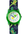 T728819J TIMEX TIME MACHINES® 29mm Green Gecko Elastic Fabric Kids Watch in Blue primary image