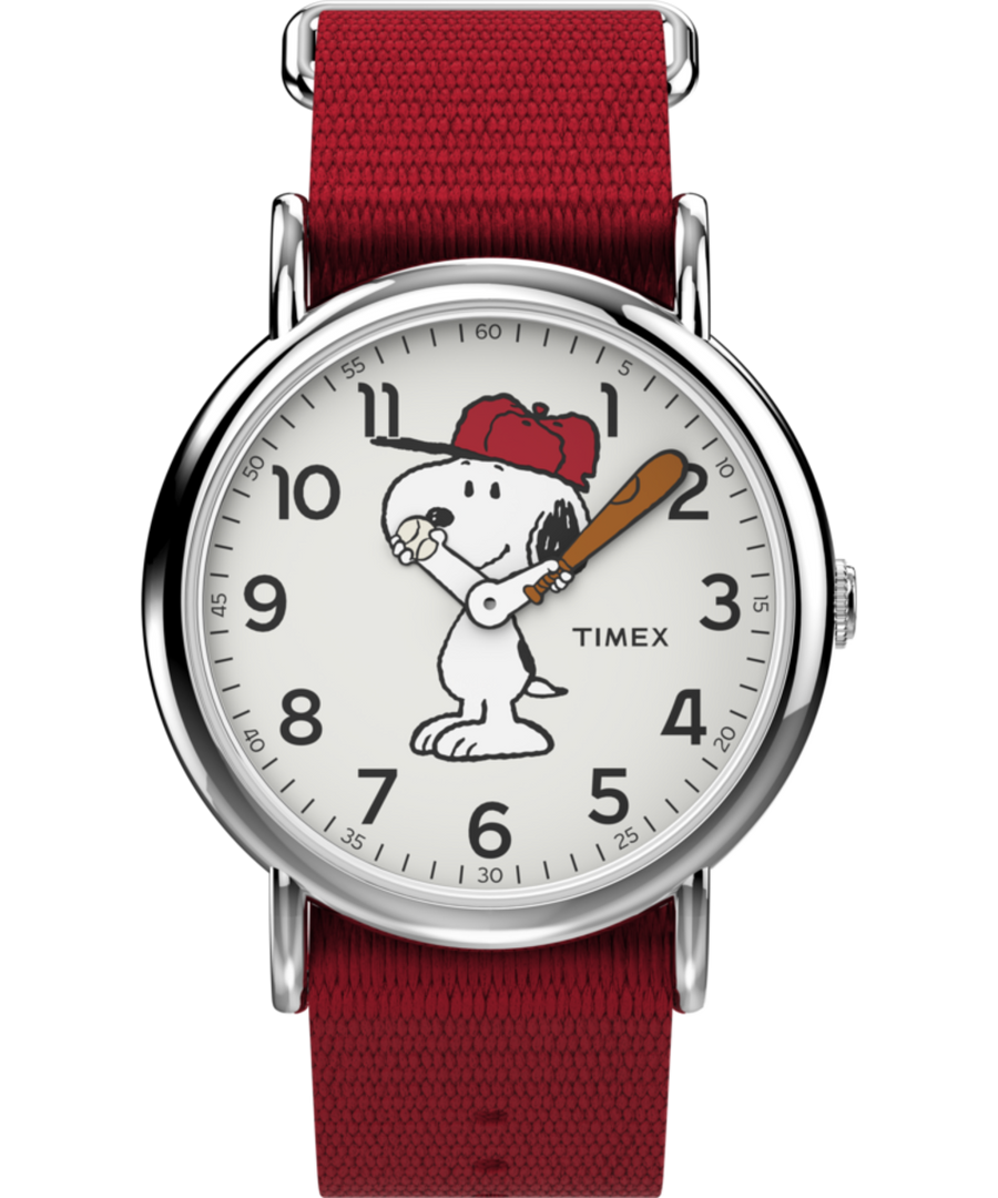 Timex x Peanuts Snoopy 38mm Fabric Strap Watch