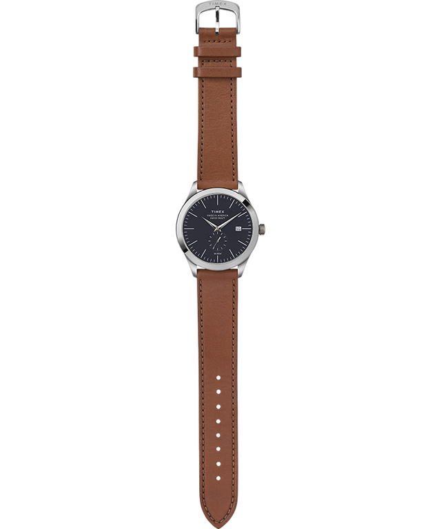 TW2R82900 American Documents® 41mm Leather Strap Watch Caseback with Attachment Image
