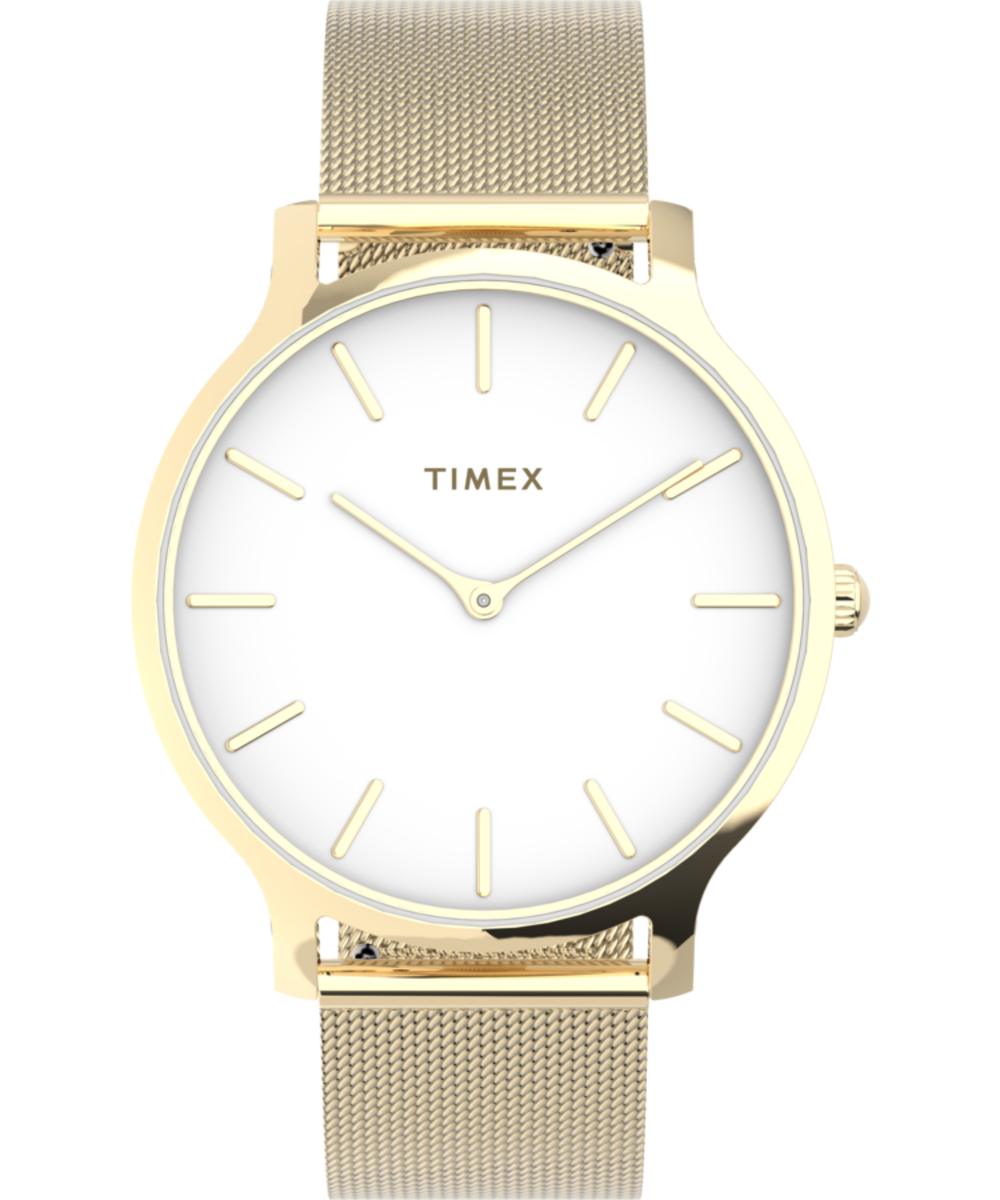 Transcend™ 38mm Stainless Steel Mesh Band Watch - TW2T74100 | Timex US