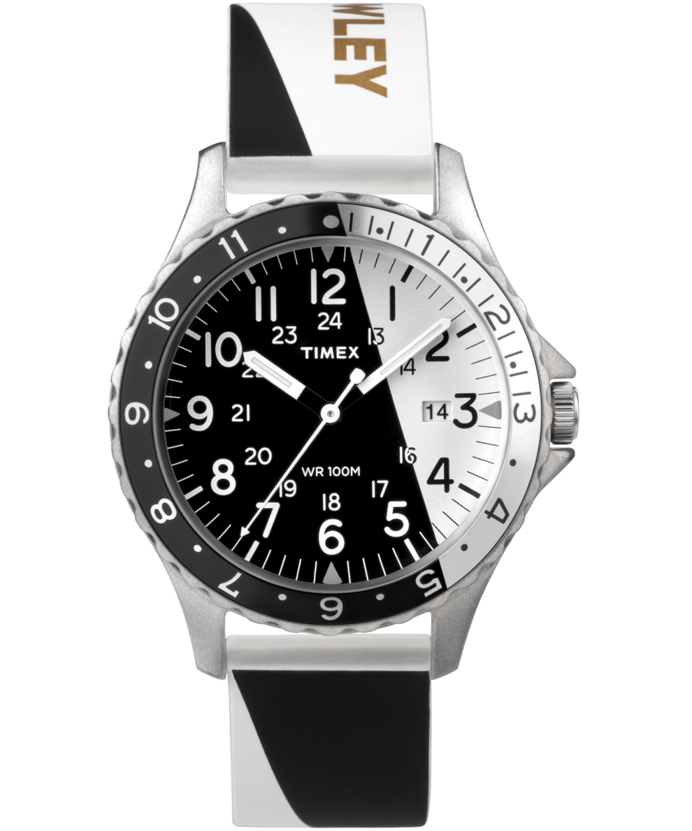 TW2U19900L0 Timex X Cynthia Rowley Navi 38mm Silicone Strap Watch in Black primary image