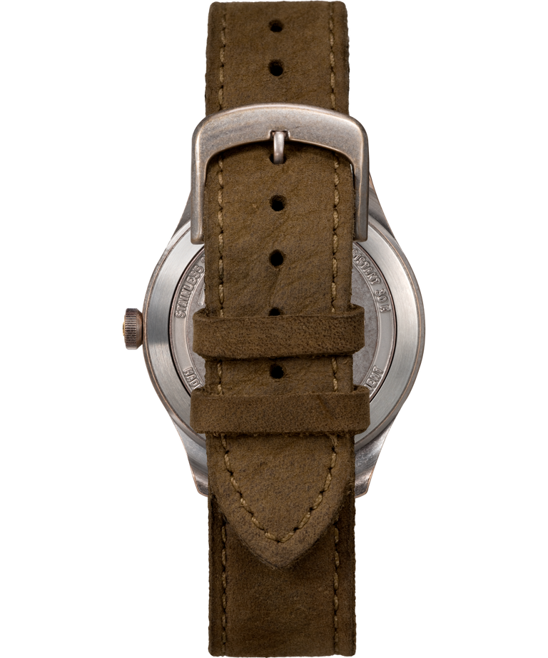 TW2U679000M Timex x MadeWorn 41mm Leather Strap Watch in Brown strap image