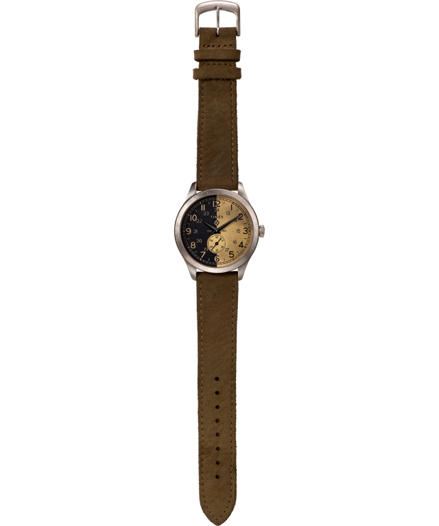 TW2U679000M Timex x MadeWorn 41mm Leather Strap Watch in Brown caseback (with attachment) image