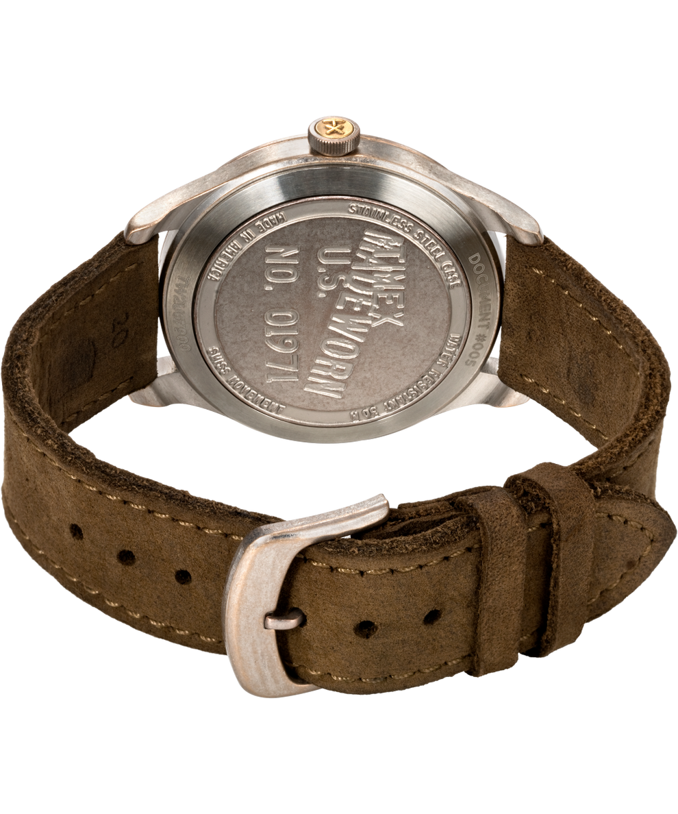 TW2U679000M Timex x MadeWorn 41mm Leather Strap Watch in Brown alternate image
