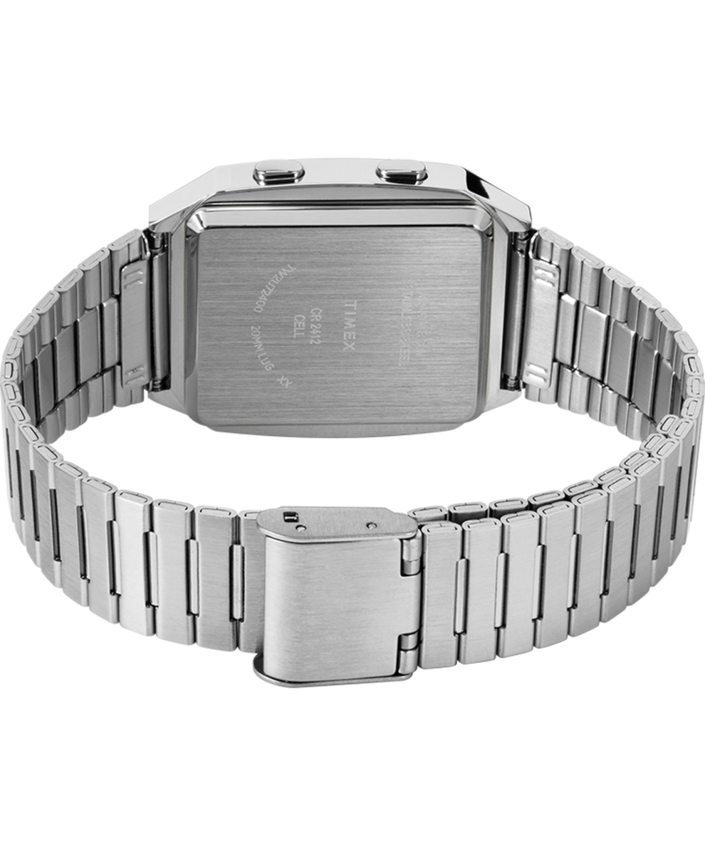TW2U72400ZV Q Timex Reissue Digital LCA 32.5mm Stainless Steel Bracelet Watch caseback image