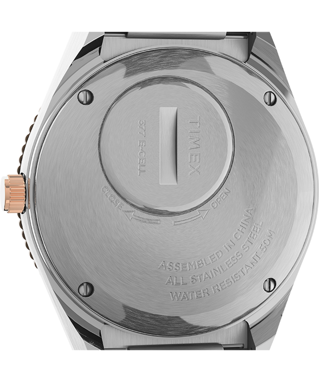 TW2U95600VQ Q Timex 36mm Stainless Steel Bracelet Watch caseback image