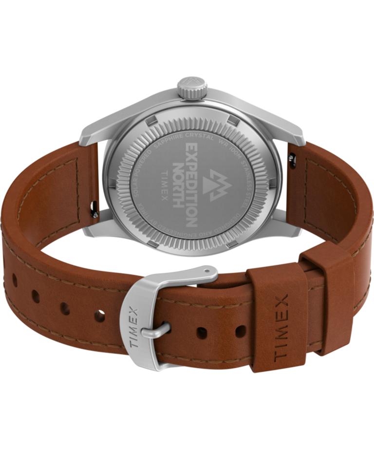 TW2V00200JR Expedition North Field Post Solar 36mm Eco-Friendly Leather Strap Watch back (with strap) image