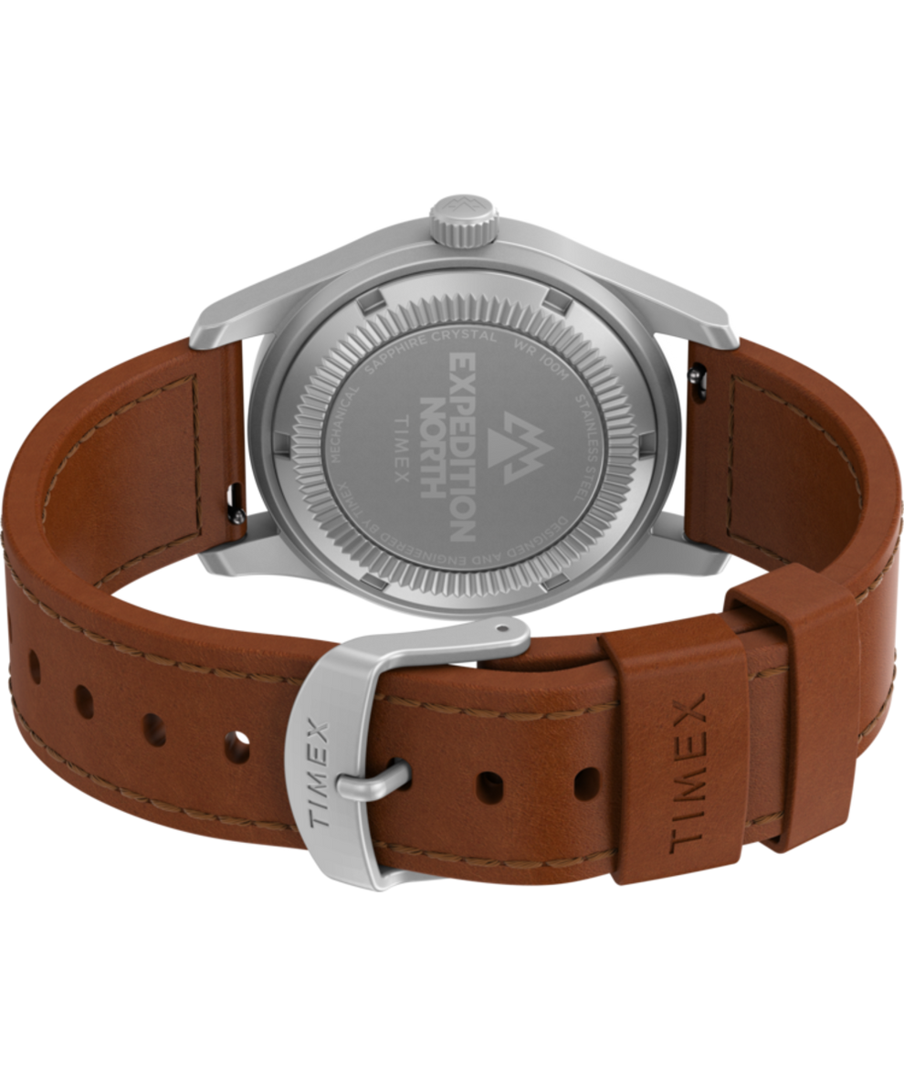 TW2V00600JR Expedition North Field Post Mechanical 38mm Eco-Friendly Leather Strap Watch back (with strap) image