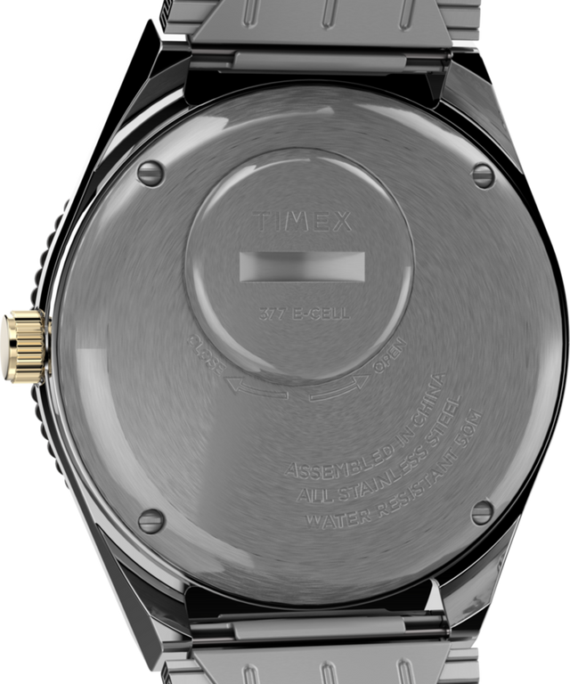TW2V18500ZV Q Timex Reissue 38mm Stainless Steel Bracelet Watch in Two-Tone caseback image