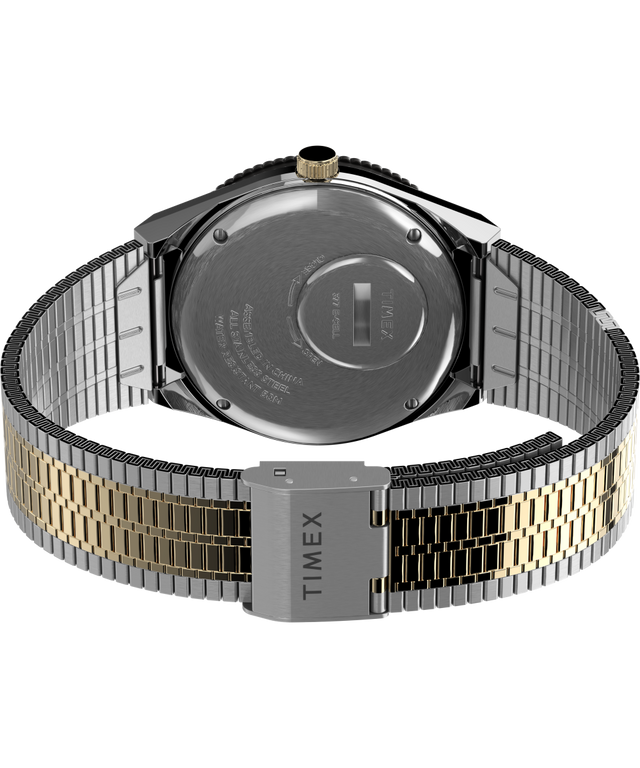 TW2V18500ZV Q Timex Reissue 38mm Stainless Steel Bracelet Watch in Two-Tone caseback (with attachment) image