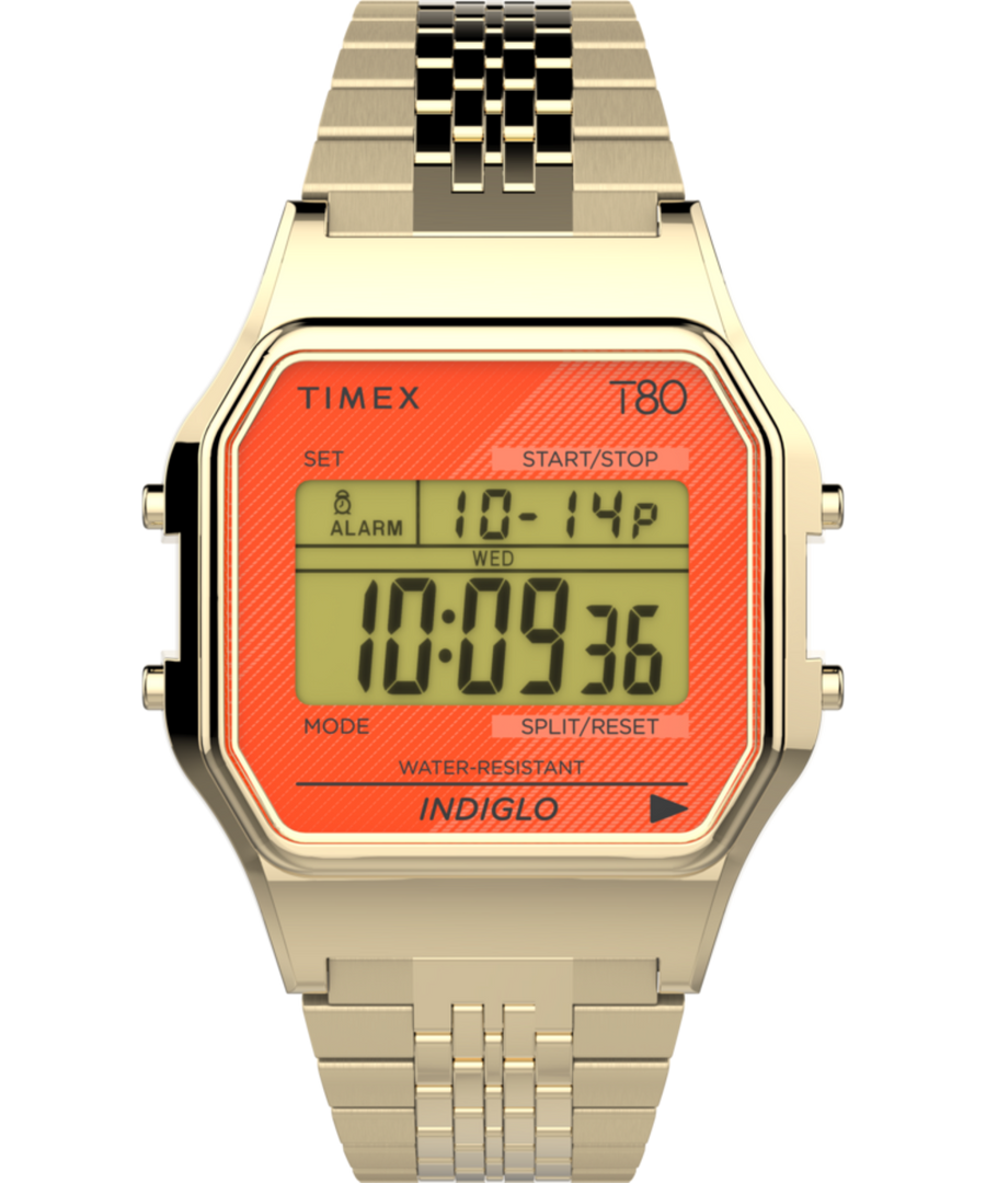 Timex T80 34mm Stainless Steel Bracelet Watch