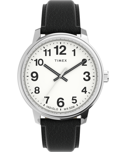 Easy Reader Bold 43mm Leather Strap Watch - TW2V21200 | Timex