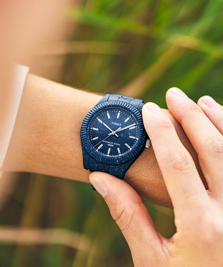 From Waste to Wrist Watch Timex Legacy Ocean 42mm with Recycled