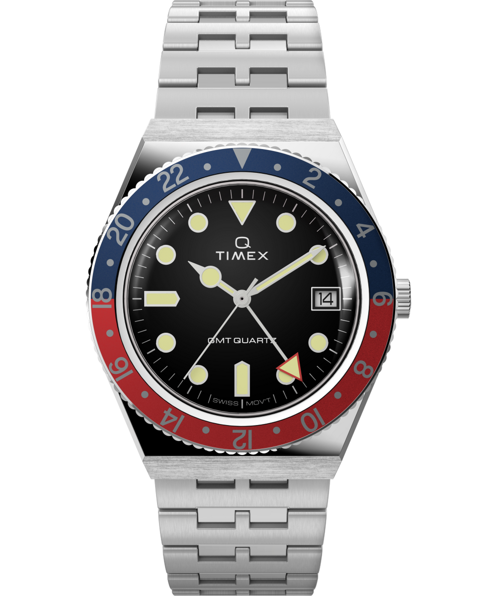 タイメックスQ GMT ペプシ 替えベルト2本付 TIMEX Q - 腕時計(アナログ)