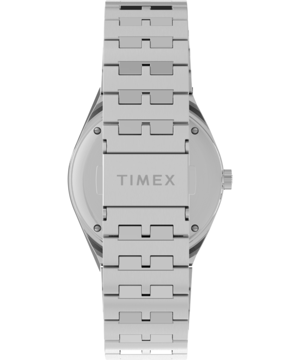 Timex Classics Men's White Dial Rectangle Case Day Date Function Watch
